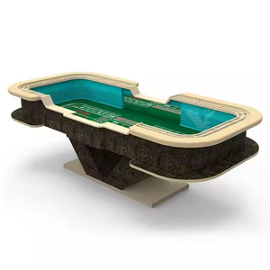 โต๊ะโป๊กเกอร์คาสิโนระดับมืออาชีพขนาด 10 ฟุต โต๊ะคราปส์ไม้เนื้อแข็งแบบดีลักซ์ โต๊ะเล่นเกมแบบกำหนดเองสำหรับขาย - Product Image 3