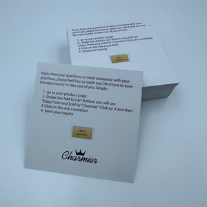 Acabado mate manuscrito personalizado 385X140mm 300gsm negro felicitación Servicio Postventa gracias por <span class=keywords><strong>comprar</strong></span> nuestras tarjetas de productos - Product Image 6