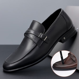 OEM ODM 2026 Mocassins à boucle pour hommes en cuir véritable, chaussures de ville formelles à enfiler, doublure respirante en peau de porc, semelle en caoutchouc antidérapante - Product Image 3