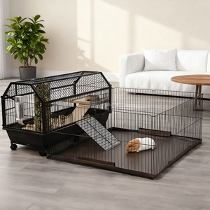 غطاء قماشي أساسي لقفص الحيوانات الأليفة، حصيرة للعب للاستخدام الداخلي والخارجي للأرانب وخنازير غينيا - Product Image 6