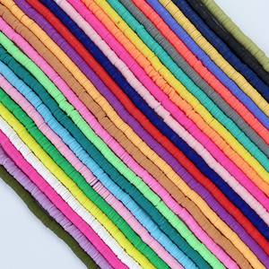 Venta al por mayor <span class=keywords><strong>1</strong></span>*6mm mezcla colores redondo rebanada plana suave arcilla polimérica Heishi cuentas de arcilla para la fabricación de joyas - Product Image 3