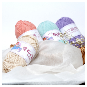 ไหมพรมคอตตอนนม 4ply ขนาด 1.5 มม. เส้นใยละเอียด สำหรับถักตุ๊กตา ผ้าพันคอ ไหมพรมขนสัตว์ - Product Image 5