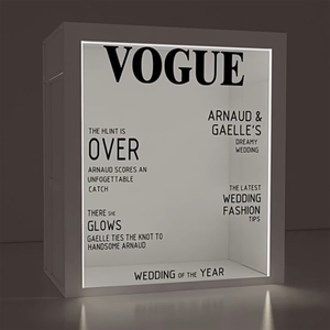 Fotobox im Magazin-Cover-Stil mit RGB-PVC, Vogue-Fotobox für Hochzeiten, LED-Beleuchtungshintergründe zum Verkauf - Product Image 4