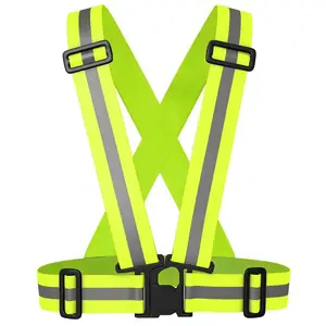 Reflective Safety Vest Belt Elastic Running Vest for Sports