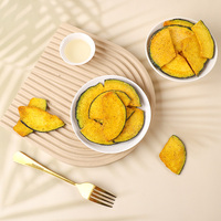Alimentos Naturales Saludables Vf, Rodajas de Calabaza Secas con Sabor Salado, Bocadillos Vegetales Nutritivos, Certificados Halal
