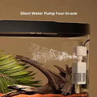 Pompe à eau silencieuse écologique en gros, aquarium en plastique avec vue panoramique, système de drainage, boîte LED, bureau sur la table
