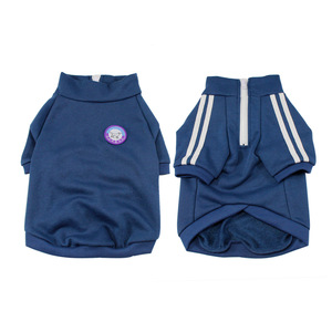 Sudadera con capucha estilo campus para perros, azul y rojo retro, deportiva y moderna, ropa para mascotas para todas las estaciones, para Teddy, Bichón, Schnauzer, Corgi - Product Image 5