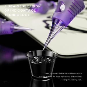 Adjustable Tattoo Cartridges Round Liner Permanent <b>Makeup</b> Needles for Lip and Eyebrow Precision Tattooing - Product Image 2