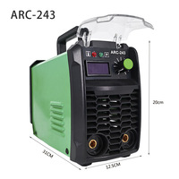 Soudeuse MMA à moteur CC Corotc, mini-machine à souder portable en promotion avec couvercle transparent, prise US/EU, pour usage domestique et sur le terrain