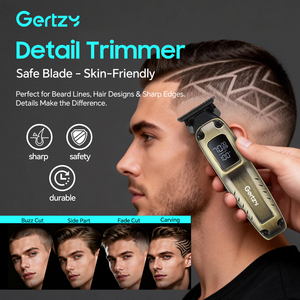 Электрический перезаряжаемый триммер для бороды из нержавеющей стали с английским дисплеем для использования в отелях, на улице, дома и в автодомах - Product Image 3