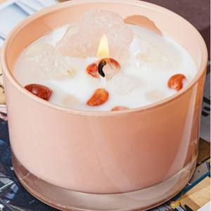 Cera <span class=keywords><strong>di</strong></span> soia candele profumate <span class=keywords><strong>di</strong></span> cristallo naturale con coppa candele <span class=keywords><strong>di</strong></span> pietra gemma infusa per la casa - Product Image 6