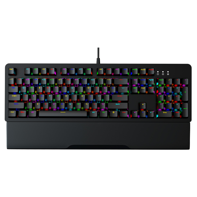 Customized 104-Key Layout Mechanical Keyboard Full Key Flowered Color Detachable Large Hand Rest Multi-Color Backlight USB New