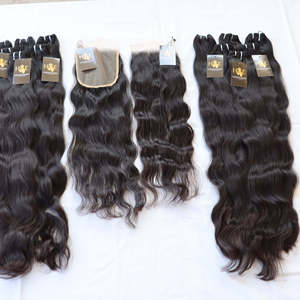 Venta al por mayor brasileño crudo rizado templo pelo Wefted paquetes de alta calidad Indio virgen cabello con onda natural estilo profundo HD encaje - Product Image 5