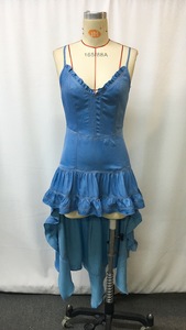 Vestidos Halter Retro de Mezclilla con Volantes para Mujer, Sin Cinturón, a la Moda - Product Image 3