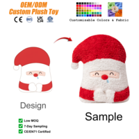 Coussin en peluche personnalisé Père Noël Bonhomme de neige en coton 45 cm pour dossier de canapé, décoration de baie vitrée, cadeau de Noël, décoration intérieure