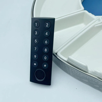 Serrure de porte CDONLOCK en acier inoxydable/acier avec empreinte digitale et mot de passe, en matériau ABS et alimentation par batterie/type-C