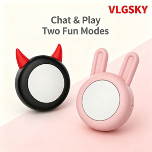 Robot de Compañía Suave VLGSKY AI Talky-Moe con Forma de Conejo Rosa, Control por Voz, Pantalla TFT y Asistente Personal - Product Image 5
