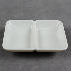Blanco 1 Onza Plato para Salsas <span class=keywords><strong>de</strong></span> 2 Compartimentos, Resistente a Roturas, Apto para Lavavajillas, <span class=keywords><strong>de</strong></span> Plástico <span class=keywords><strong>Melamina</strong></span>, para Salsa <span class=keywords><strong>de</strong></span> Soja - Product Image 3