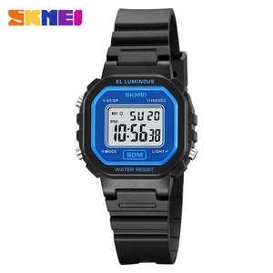 Skmei Digital Watch For Kids 50M Water Resistant Black Tpu Strap Luminous Display Student Alarm Clock - Product Image 1
