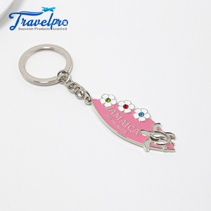 Venta al por mayor logotipo personalizado aleación de zinc brillante niquelado <span class=keywords><strong>Jamaica</strong></span> estilo turístico playa recuerdo tabla de surf forma llavero - Product Image 2