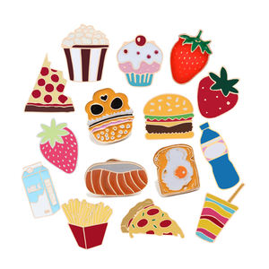Chine Fabrication Personnalisée Broche LOGO Hamburger Crème Glacée Fruits Alimentaire Sushi Badge Doux Dur Métal Personnalisé Émail Épinglettes - Product Image 3