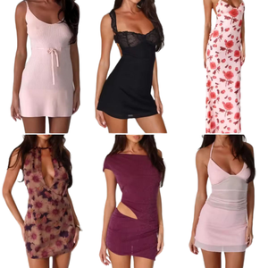 Vestidos de Poliéster para Mujer a Precio Bajo Directo de Fábrica, Venta al Por Mayor, Envío Aleatorio - Product Image 1