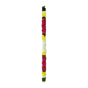 Guirnalda de Flores Artificiales Rosa, Blanco y Amarillo, Decoración Floral Colgante para Bodas, Mandap, Festivales, Templos, Pooja, Entrada de la Casa - Product Image 1