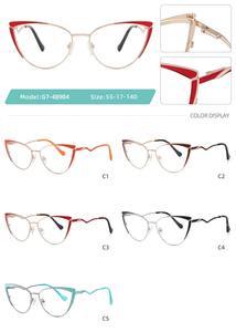 Gafas de metal a la moda <span class=keywords><strong>Ymo</strong></span> 2025, gafas de ojo de gato, marco de acero inoxidable, gafas para mujer - Product Image 6