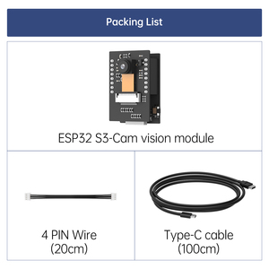 Module de caméra intelligent ESP32-S3-CAM, WiFi, flux vidéo en temps réel, capteur de vision IA pour l'IoT et la robotique - Product Image 6