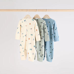 Tute da notte in cotone biologico stampate con Zip tute <span class=keywords><strong>per</strong></span> bambini abbigliamento da sonno personalizzato <span class=keywords><strong>per</strong></span> vestiti <span class=keywords><strong>per</strong></span> <span class=keywords><strong>neonati</strong></span> pigiami <span class=keywords><strong>per</strong></span> <span class=keywords><strong>neonati</strong></span> - Product Image 2
