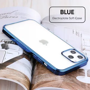 Top Seller Universal Custom Transparent Phone Cases For Electroplate Iphone Case Clear Soft Tpu Phone Case