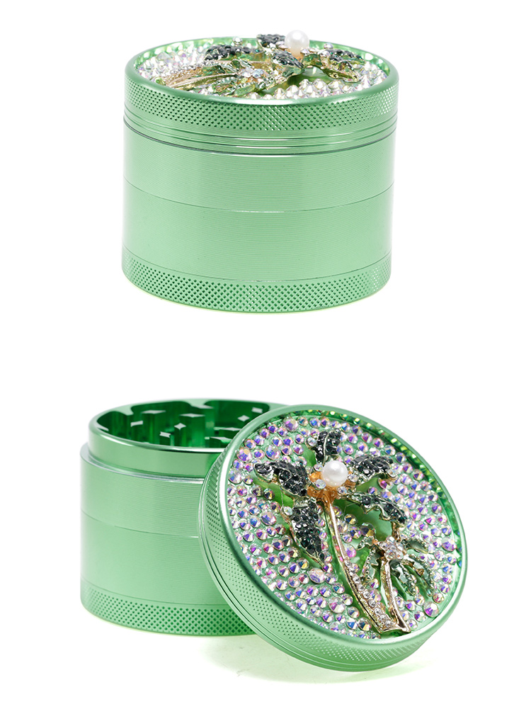 4 part 63mm aluminum alloy cactus diamond cute grinder for lady 6161