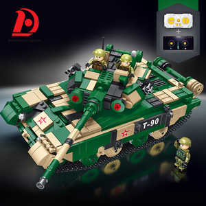 Char d'assaut <span class=keywords><strong>militaire</strong></span> télécommandé à double commande, 1085 pièces, blocs de construction DIY, véhicule blindé de simulation, jouet éducatif pour enfants - Product Image 2