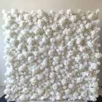 Décoration de mariage personnalisée, grande rose en soie rose, mur de fleurs, panneau de fond, tissu enroulable 3D, mur de fleurs artificielles