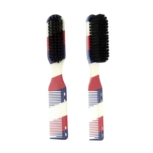 Großhandel benutzer definierte Salon Haarschnitt Nylon Bart Styling Pinsel profession elle Rasierpinsel Doppelseite Kamm Pinsel