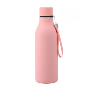 Bouteille d'eau personnalisée en acier inoxydable de 18,5 oz, légère et à double paroi isolée sous vide, réutilisable avec sangle - Product Image 4