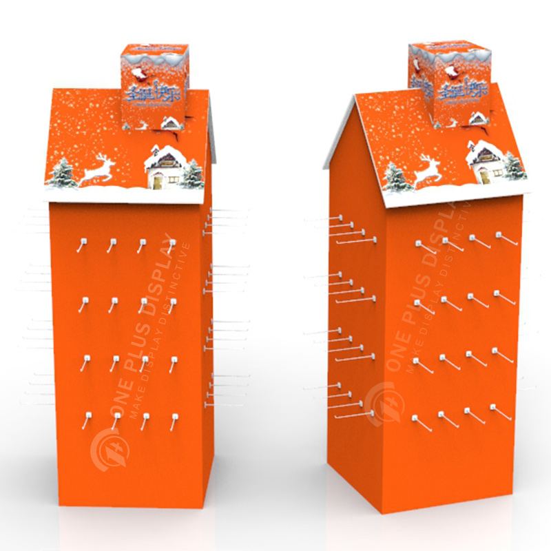 礼品纸地板展示架装饰圣诞树弹出纸板箱地板展示架的圣诞礼物