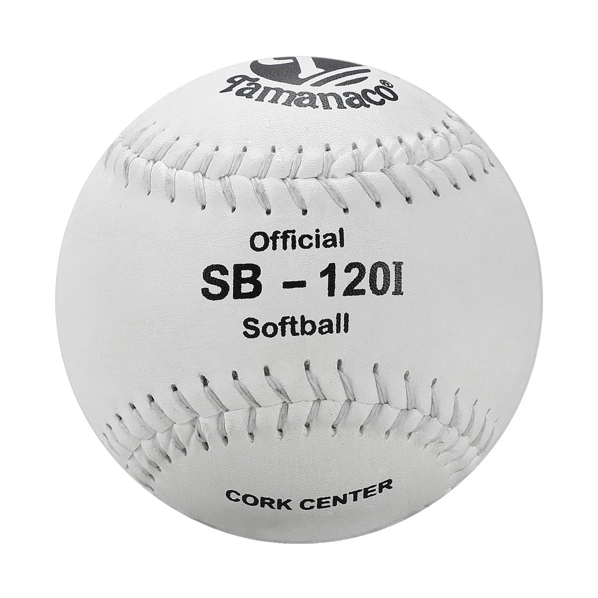 12 "ホワイトレザータマナコSb-120iスローピッチソフトボールボール