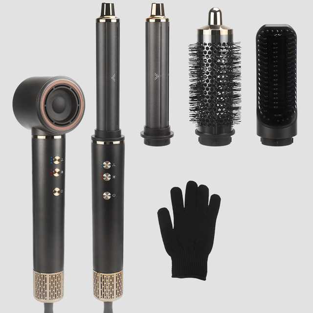 Portable 5 in 1 High Speed Air Styler One Step Hair Dryer Hot Air Blower Rotating Multi Hair Styling Tools Hot Air Styler