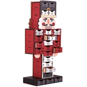 Eaglegifts thiết kế mới bằng gỗ giáng sinh búp bê màu đỏ với 24 dwarer Bảng trang trí <span class=keywords><strong>Advent</strong></span> lịch - Product Image 2