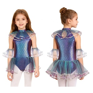 Disfraz de sirena para niñas de 6 a 16 años, traje de cosplay con mangas, disfraz para fiesta, juego de roles, disfraz elegante, cumpleaños, actuación en el escenario - Product Image 2