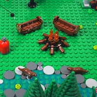 Briques de construction en plastique ABS, modèle MOC, maison, 40 pièces, pour camping, pique-nique, barbecue, tente, bricolage