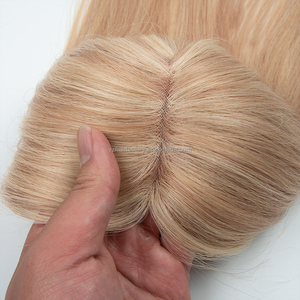 Topper de Cabello Humano Ruso de 3x5 Pulgadas para Mujer, Listo para Enviar de Fábrica, con Cutícula Completa Alineada, Base de Seda con Parte Libre y Trama - Product Image 6