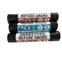 Sacs poubelles en plastique LDPE/HDPE à grande capacité, résistants et durables, avec logo personnalisé, vente en gros directe d'usine