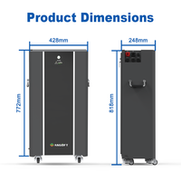 Batería de Iones de Litio LiFePO4 Prismática Apilable Powergo de 51.2V 280Ah, 15kWh, IP65, Sistema de Almacenamiento de Energía Solar para el Hogar