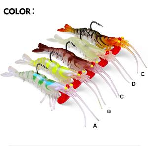 Jig Head Soft Shrimp Lure 6g 13g 19g Silicone simulazione richiamo di pesca gamberetti gamberi branzino luccio <span class=keywords><strong>esca</strong></span> <span class=keywords><strong>artificiale</strong></span> - Product Image 3