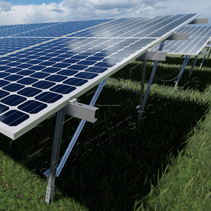 Utility Ground Style Solar Panel Mounting <b>Stand</b> Called <b>Stand</b> Galvanized Steel Aluminum Solar Panel Ground Mounting System - Product Image 1