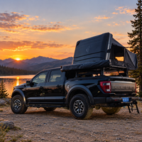 Tente de toit rigide ABS 420D Oxford imperméable à dépliage rapide pour camping 4x4, SUV et camion tout-terrain