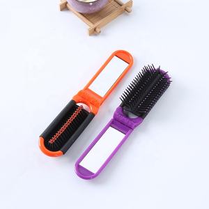 Compact pliant brosse à cheveux miroir poche taille voyage cheveux outil pour voiture sac de sport sac à main casier natation <span class=keywords><strong>Camping</strong></span> pagaie évent - Product Image 2