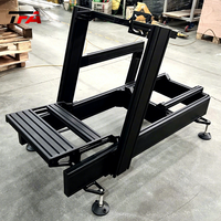 Nouveau design – Simulateur de conduite automobile avec cadre en aluminium anodisé noir 4080 – Cockpit de jeu de course – Simulateur de mouvement
